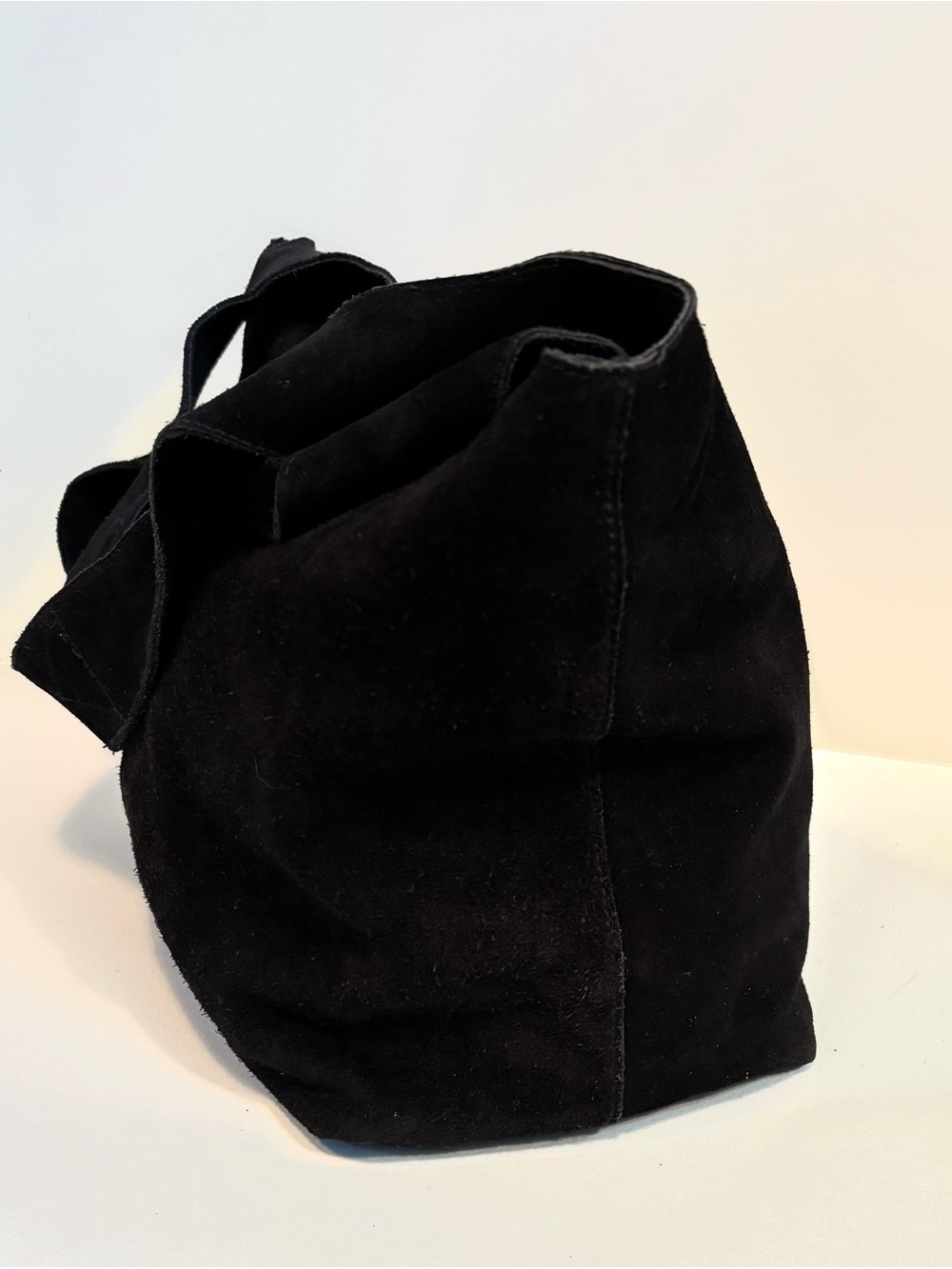 Roost Black Suede Shoulder Hobo Bag - Picture 3 of 11
